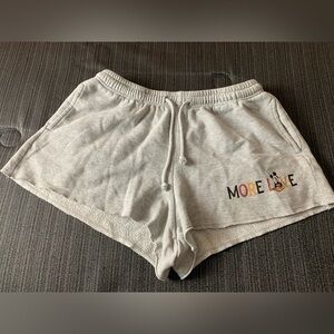 Disney Mickey Mouse More Love Flannel Shorts Grey Medium